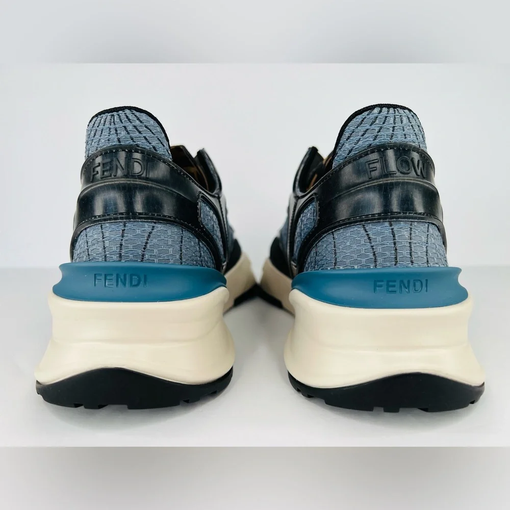 FENDI Flow FF Nylon Transparent Mix Media Logo Sneakers  UK 9 - US 10 - EU 43